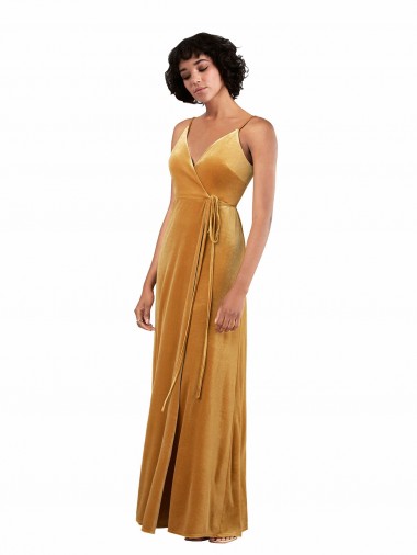 Gold V-Neck Sleeveless Long Column Prom Dress Canada Supplier