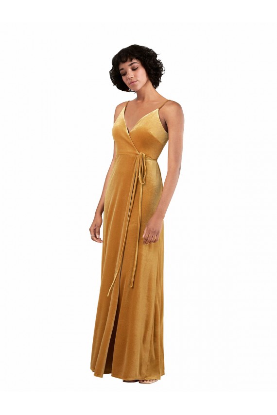 Gold V-Neck Sleeveless Long Column Prom Dress Canada Supplier