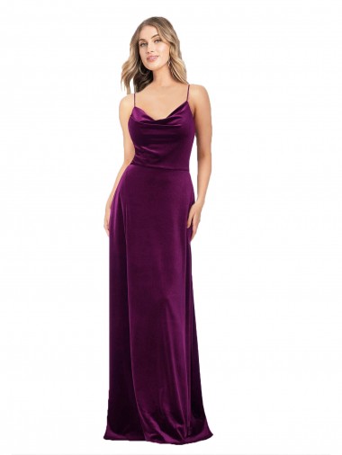 Grape V-Neck Sleeveless Criss Cross Back Long Prom Dress Canada Supplier