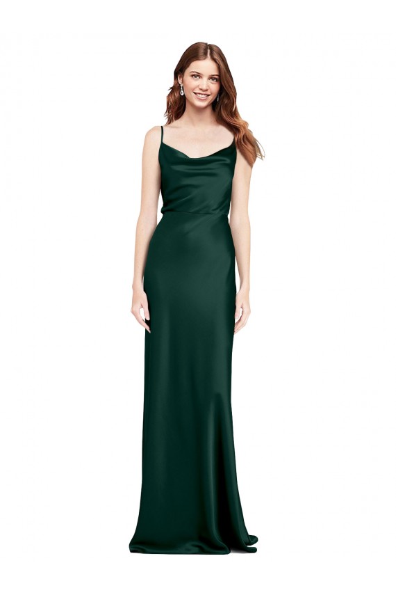 Hunter Cowl Neck Sleeveless V-Back Long Evening Prom Gowns Canada Supplier