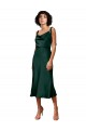 Hunter Cowl Neck Sleeveless Midi Length Prom Dress Canada Supplier