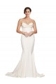 Ivory Strapless Sleeveless Low Back Sweep Train Prom Dress Canada Supplier