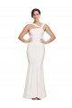 Ivory Square Neck Sleeveless Low Back Long Prom Dress Canada Supplier