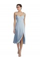 Light Sky Blue Sweetheart Sleeveless Midi Length Prom Dress Canada Supplier