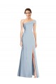 Light Sky Blue Off the Shoulder Sleeveless Long Evening Prom Gowns Canada Supplier
