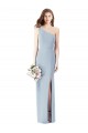 Light Sky Blue One Shoulder Sleeveless Long Prom Dresses Canada Supplier