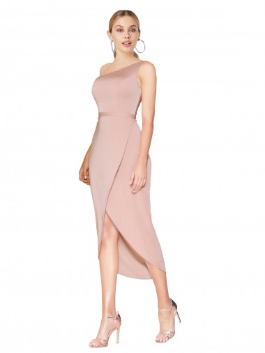 Mauve High Neck Sleeveless Knee Length Prom Dress Canada Supplier