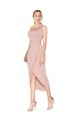 Mauve High Neck Sleeveless Knee Length Prom Dress Canada Supplier