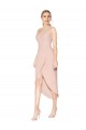 Mauve High Neck Sleeveless V-Back Knee Length Prom Dress Canada Supplier