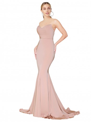 Mauve High Neck Sleeveless Low Back Long Sexy Prom Dress Canada Supplier