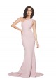 Mauve One Shoulder Sleeveless Sweep Train Prom Dress Canada Supplier