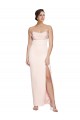 Cowl Neck Sleeveless Low Back Long Prom Dress Canada Supplier