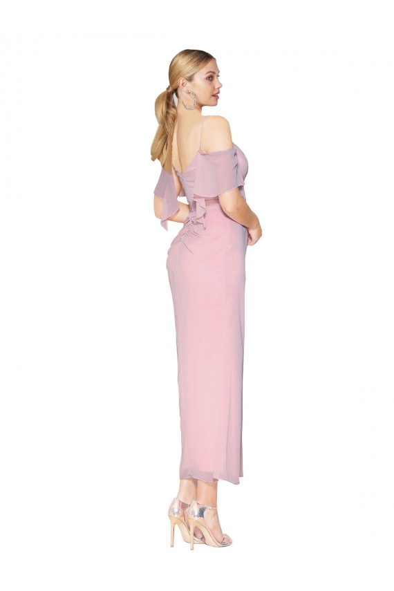 Primrose High Neck Cold Shoulder Knee Length Prom Dress Canada Supplier