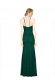 Dark Green High Neck Sleeveless Low Back Long Prom Dress Canada Supplier