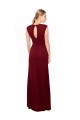 Burgundy High Neck Sleeveless Keyhole Back Soft Chiffon Long Prom Dress Canada Supplier