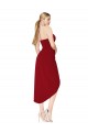 Burgundy High Neck Sleeveless Knee Length Sexy Prom Dress Canada Supplier