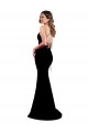 Black High Neck Sleeveless Low Back Stretch Crepe Long Sexy Prom Dress Canada Supplier