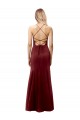 Burgundy Gold High Neck Sleeveless Criss Cross Back Long Evening Prom Gowns Canada Supplier