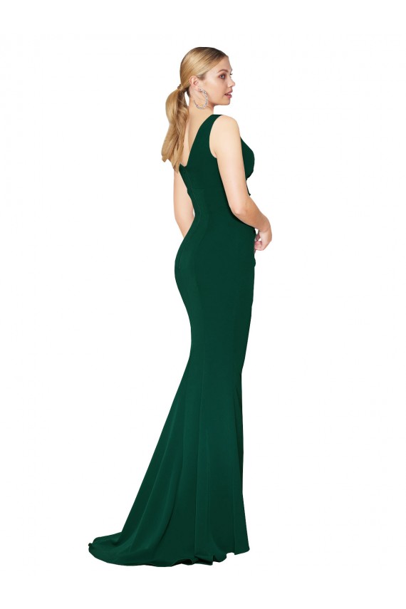 Midnight Green High Neck Sleeveless Long Prom Dress Canada Supplier