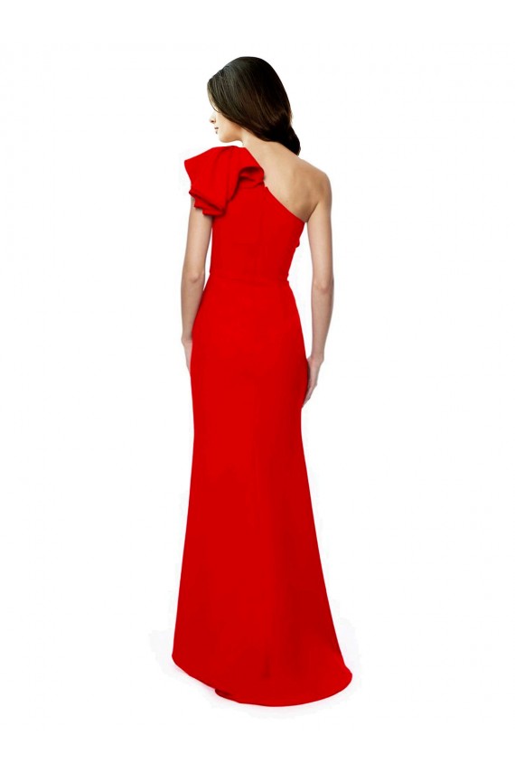Red High Neck Sleeveless Long Prom Dress Canada Supplier