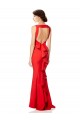 Red High Neck Sleeveless Open Back Long Evening Prom Gowns Canada Supplier