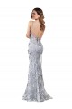 Silver High Neck Sleeveless Backless Long Prom Dress Canada Supplier