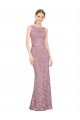 Illusion Neck Sleeveless Long Bridal Party Dress Canada Supplier