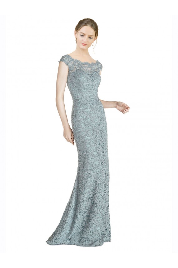 Off the Shoulder Cap Sleeves Long Prom Dress Canada Supplier