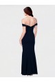 Ivory Off the Shoulder Sleeveless Low Back Long Prom Dress Canada Supplier