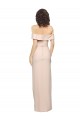 Nude Off the Shoulder Sleeveless Low Back Long Prom Dress Canada Supplier