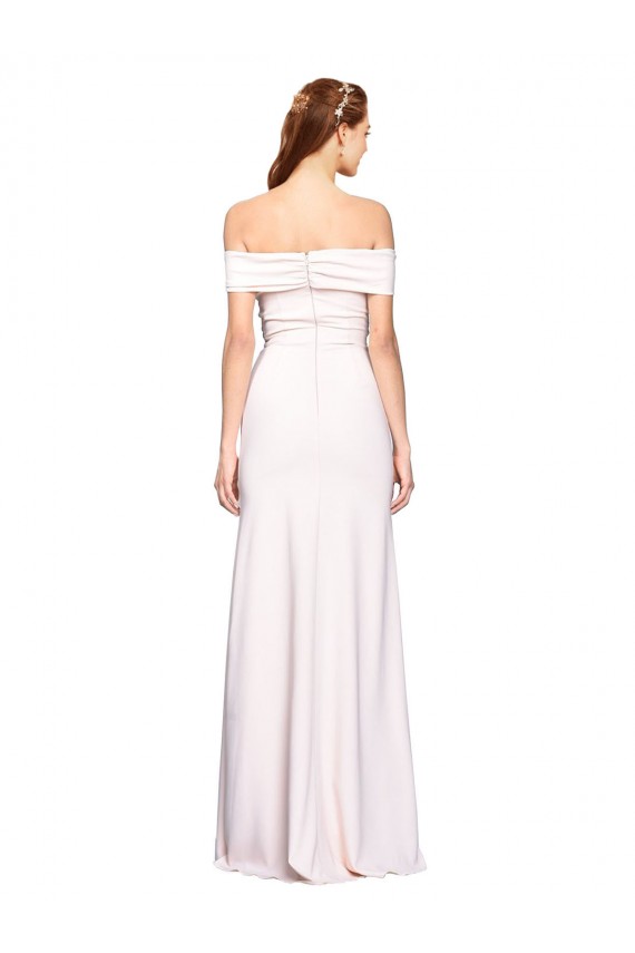 White Off the Shoulder Sleeveless Long Prom Dress Canada Supplier