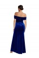 Royal Blue Off the Shoulder Sleeveless Long Prom Dress Canada Supplier