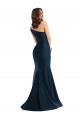 Light Sky Blue One Shoulder Sleeveless Silky Satin Long Prom Dress Canada Supplier