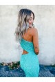 One Shoulder Sleeveless Sweep Train Prom Dress Canada Supplier