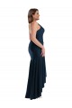 Dark Navy Spaghetti Straps Sleeveless Long Plus Size Evening Prom Gowns Canada Supplier