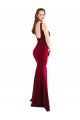 Burgundy Square Neck Sleeveless Long Evening Prom Gowns Canada Supplier