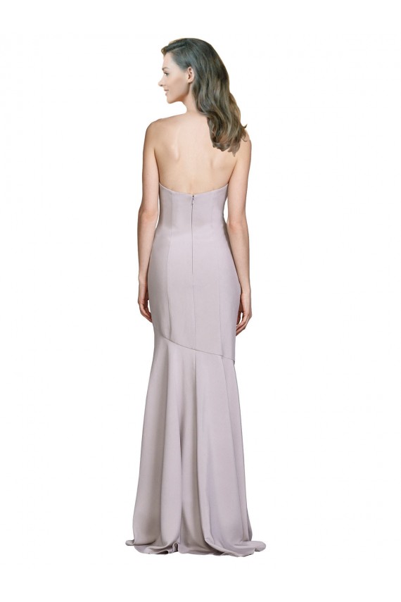 Arctic Lilac Strapless Sleeveless Long Prom Dress Canada Supplier