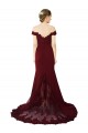 Burgundy Gold Sweetheart Sleeveless V-Back Sweep Train Prom Dress Canada Supplier