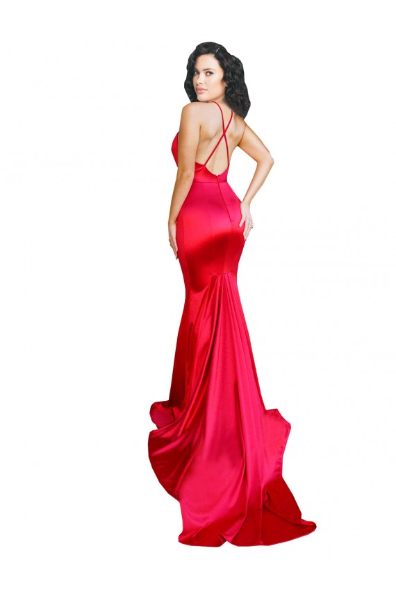 Red Sweetheart Sleeveless Low Back Long Sexy Prom Dress Canada Supplier