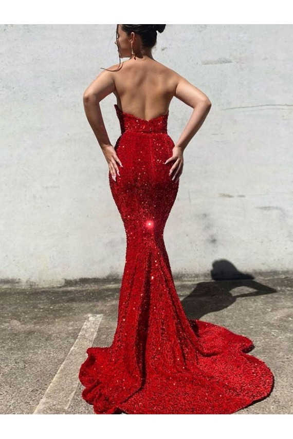 Burgundy Sweetheart Sleeveless Court Train Long Prom Dress Canada Supplier