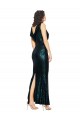 Dark Green V-Neck Sleeveless Long Prom Dress Canada Supplier
