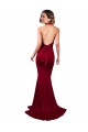Burgundy V-Neck Sleeveless Open Back Spandex Long Sexy Prom Dress Canada Supplier
