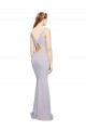 Arctic Lilac V-Neck Sleeveless Keyhole Back Long Prom Dress Canada Supplier