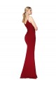 Burgundy V-Neck Sleeveless V-Back Long Sexy Prom Dress Canada Supplier