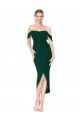 Midnight Green High Neck Sleeveless Knee Length Evening Prom Gowns Canada Supplier