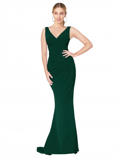 Midnight Green High Neck Sleeveless Long Prom Dress Canada Supplier