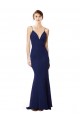 Navy Blue High Neck Sleeveless Open Back Long Prom Dress Canada Supplier