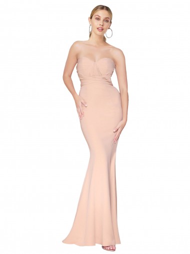 Nude High Neck Sleeveless Long Prom Dress Canada Supplier