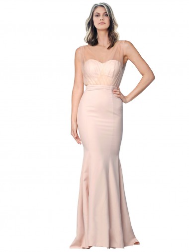 Nude Sweetheart Sleeveless Low Back Long Prom Dress Canada Supplier