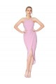 Orchid High Neck Sleeveless Knee Length Prom Dress Canada Supplier